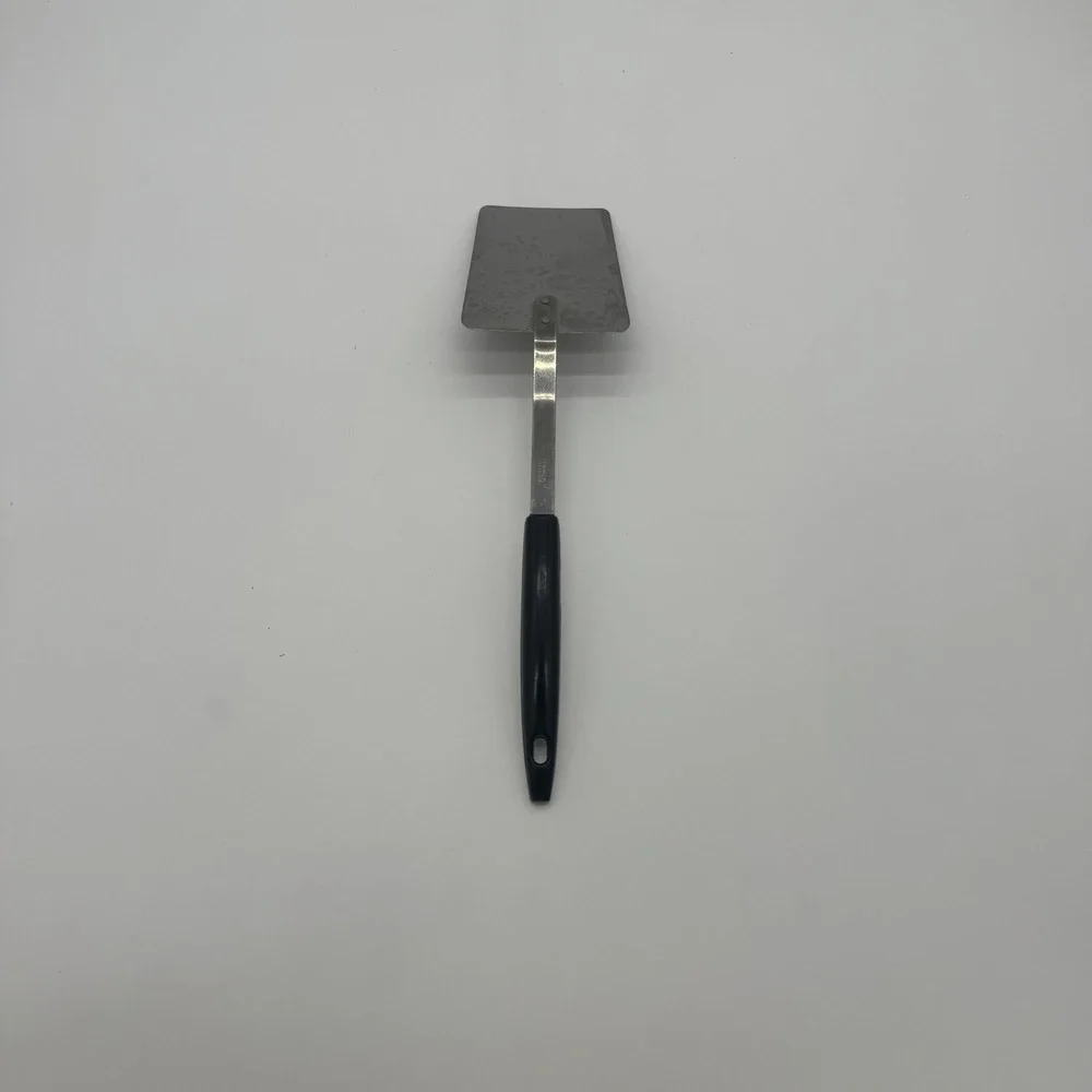 Vintage Stainless Steel USA Brownie Spatula Floral White Black Handle Server